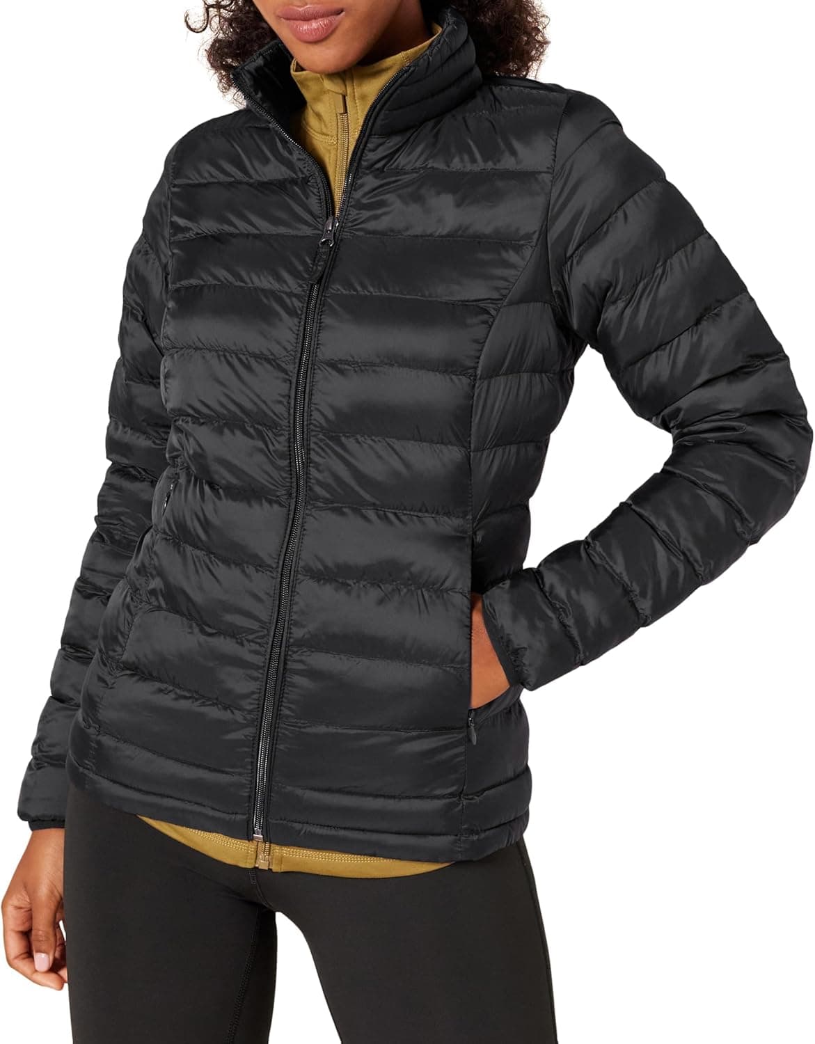 Amazon Essentials Water-Resistant Packable Puffer Jacket - Black - Image 1