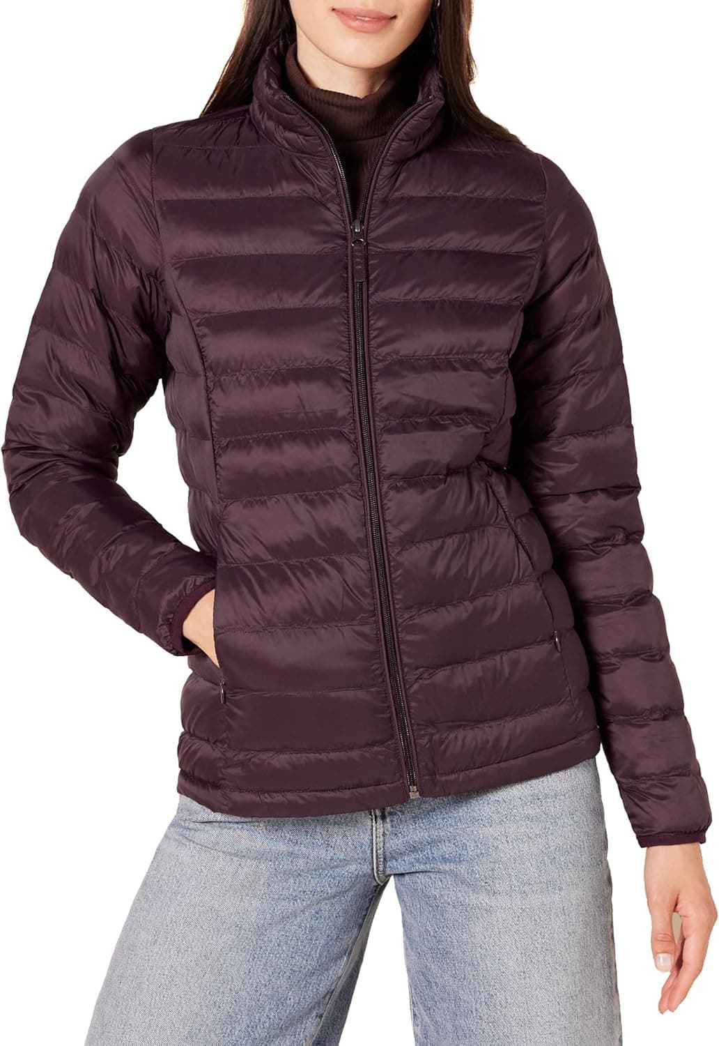 Amazon Essentials Burgundy Packable Puffer Jacket - Image 1