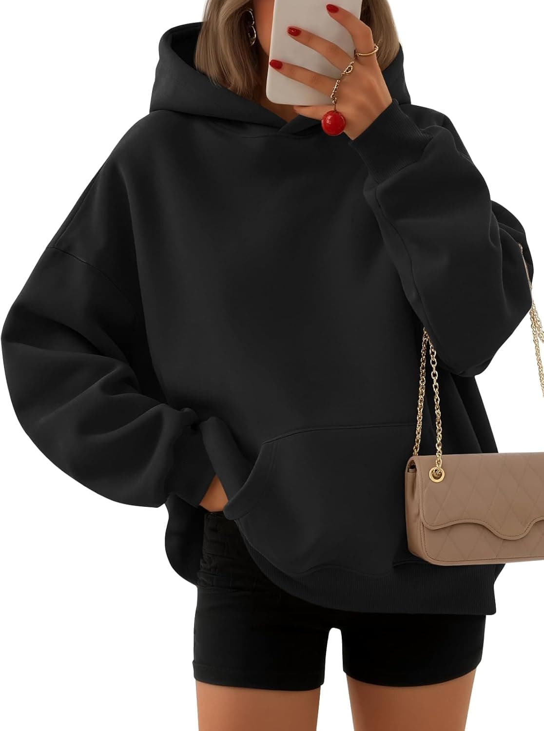 EFAN Oversized Fleece Hoodie - Plush Comfort Pullover - Image 1