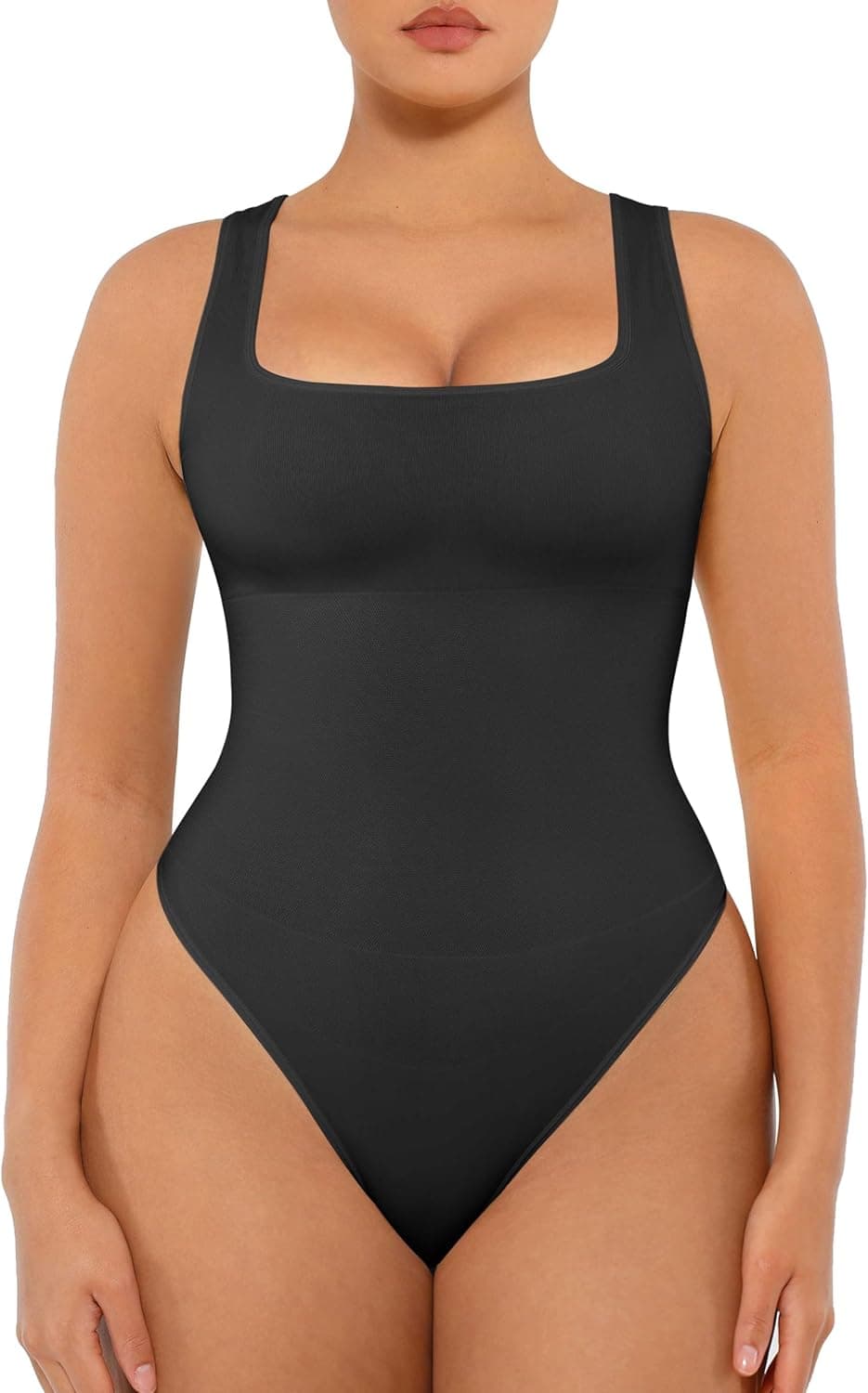 FeelinGirl Square Neck Seamless Compression Bodysuit - Image 1