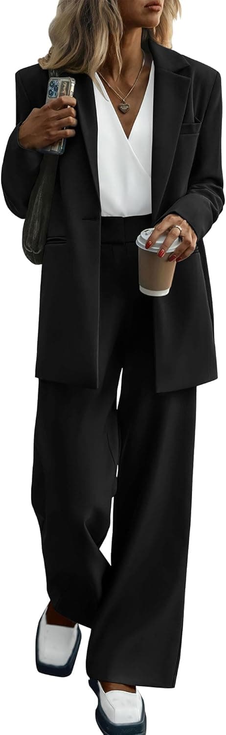 KIRUNDO Oversized Blazer & Wide Leg Pant Set - Image 1
