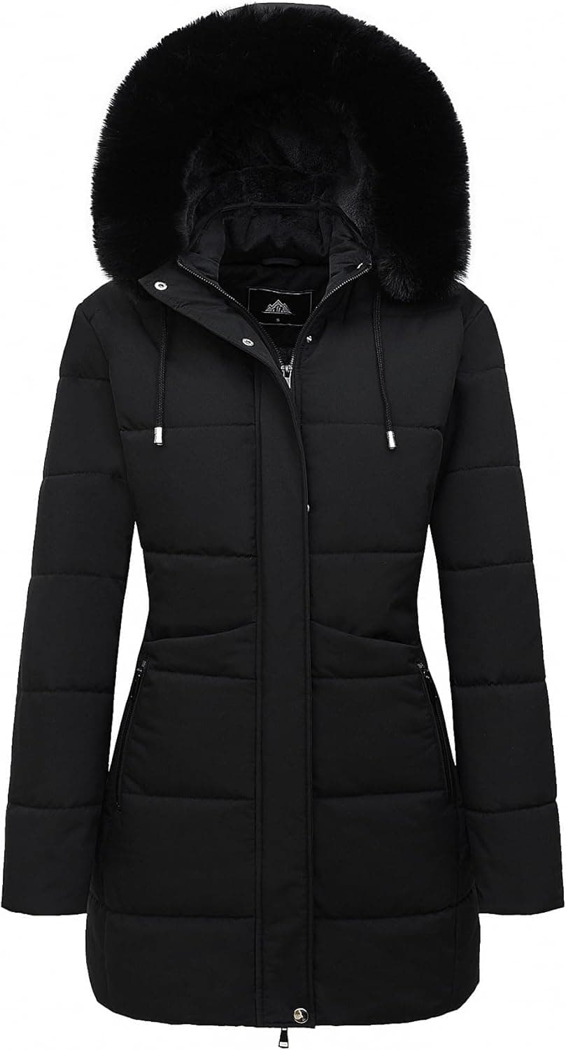 MOERDENG Waterproof Winter Puffer Parka with Faux Fur Hood - Image 1
