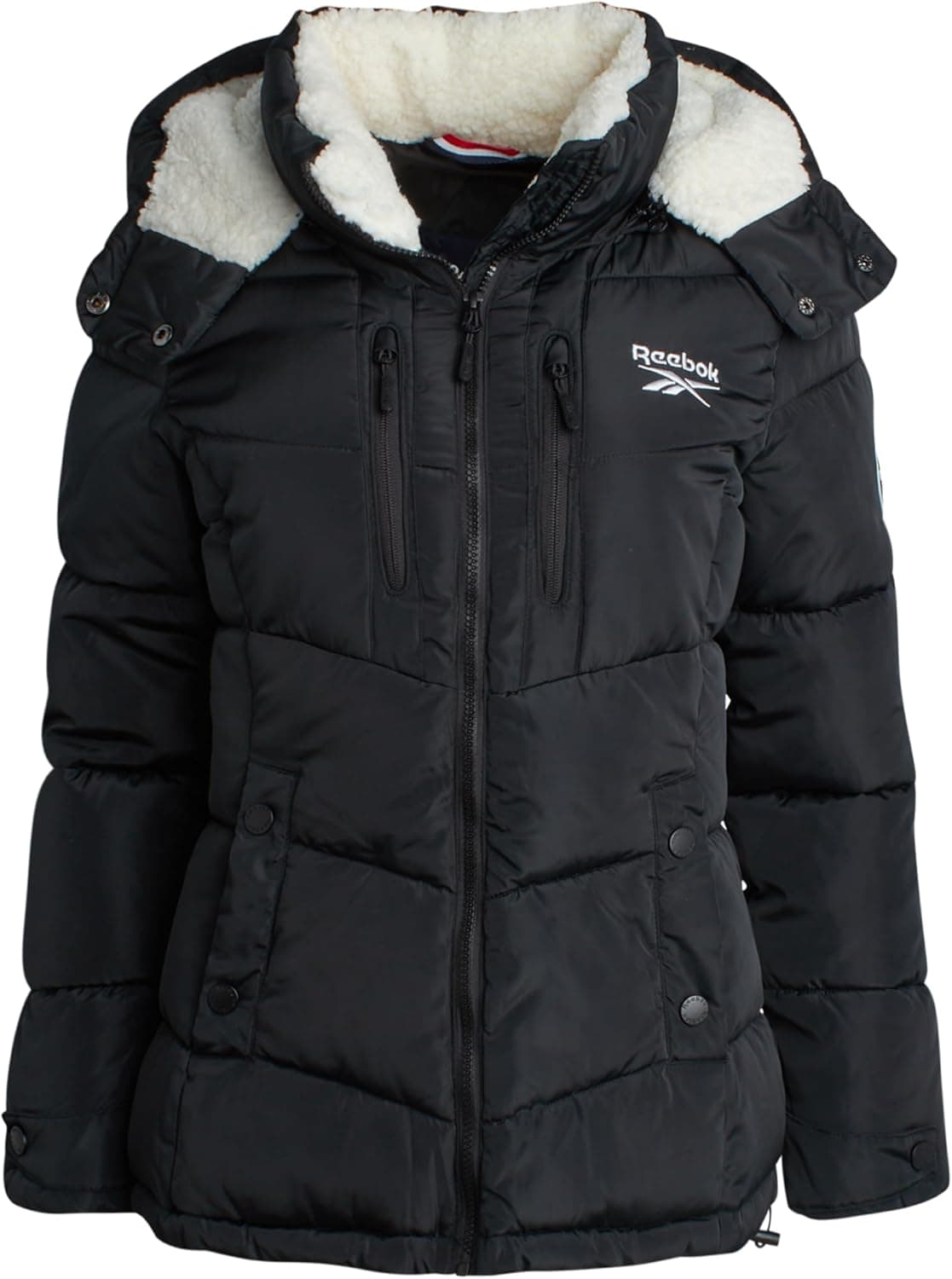 Reebok Heavyweight Puffer Jacket with Faux Fur Hood - Image 1