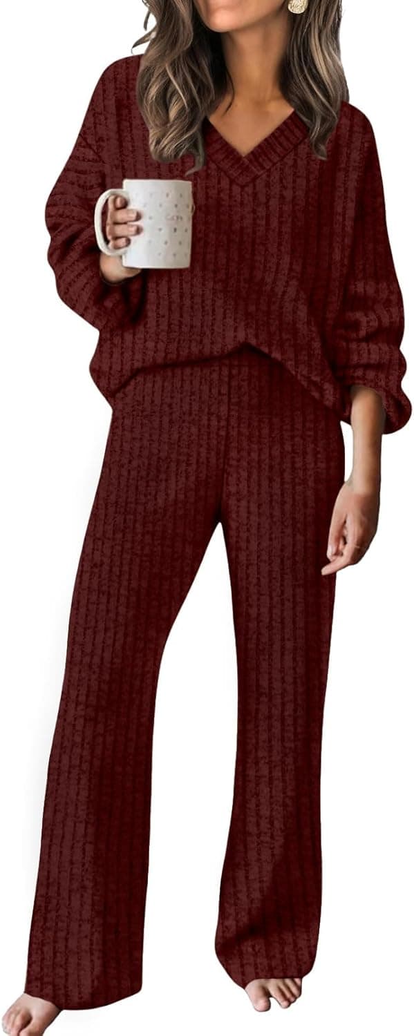 RUMIA Cozy Knit Two-Piece Lounge Set - Travel & Leisure Wear - Image 1
