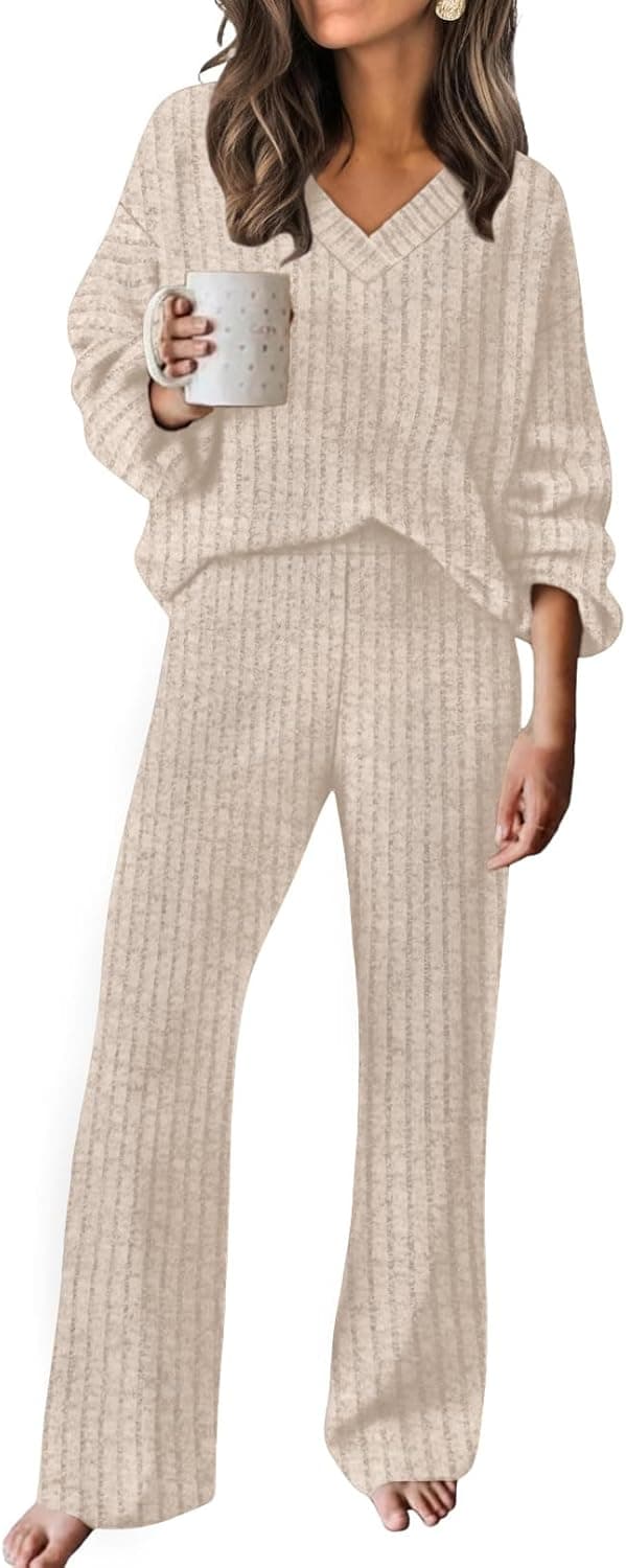 RUMIA Coordinated Knit Set - Cozy Two-Piece Loungewear - Image 1