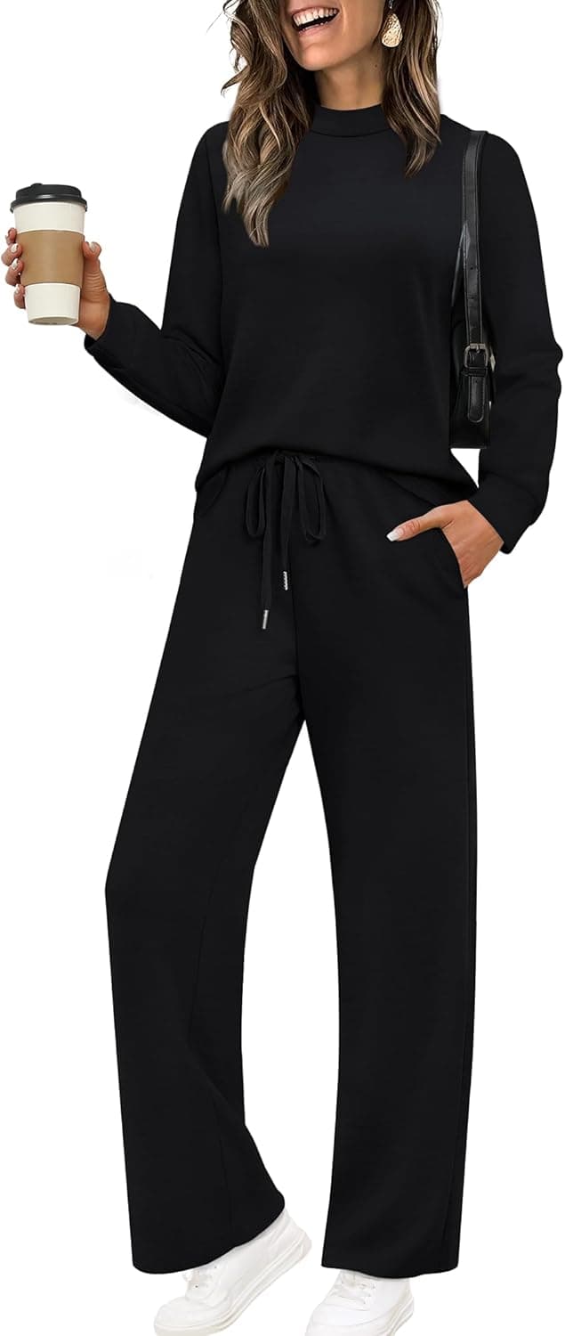 Sampeel Mock Neck Two-Piece Loungewear Set - Image 1