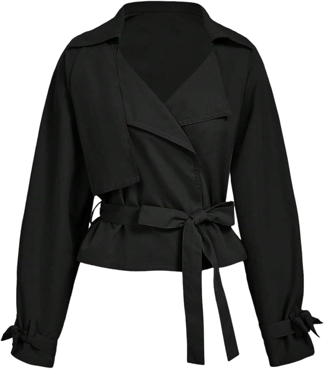 Verdusa Belted Wrap Trench Coat - Classic Double-Breasted Design - Image 1
