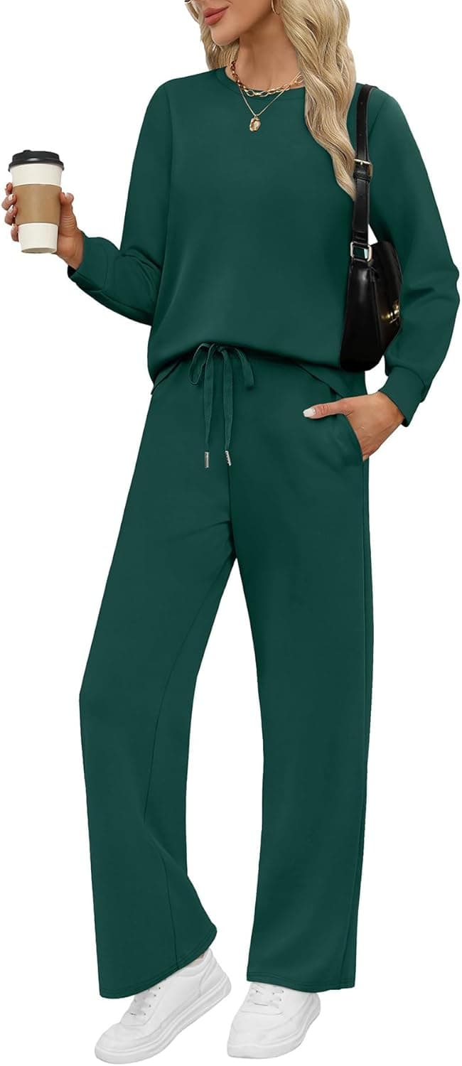 WIHOLL Women's Two-Piece Lounge Set - Travel Comfort Tracksuit - Image 1