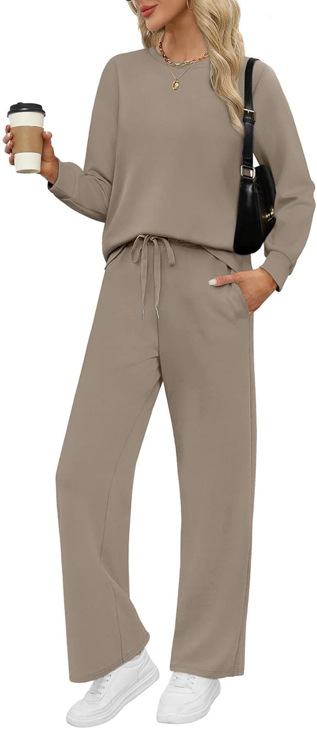 WIHOLL Two-Piece Comfort Lounge Set - Travel Ready Tracksuit - Image 1