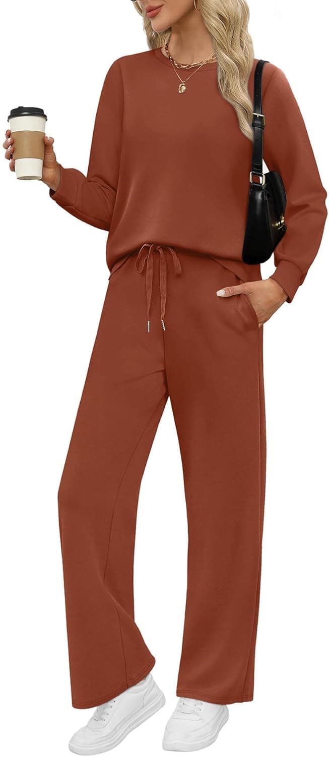 WIHOLL Two-Piece Lounge Set - Cozy Travel Sweatsuit - Image 1