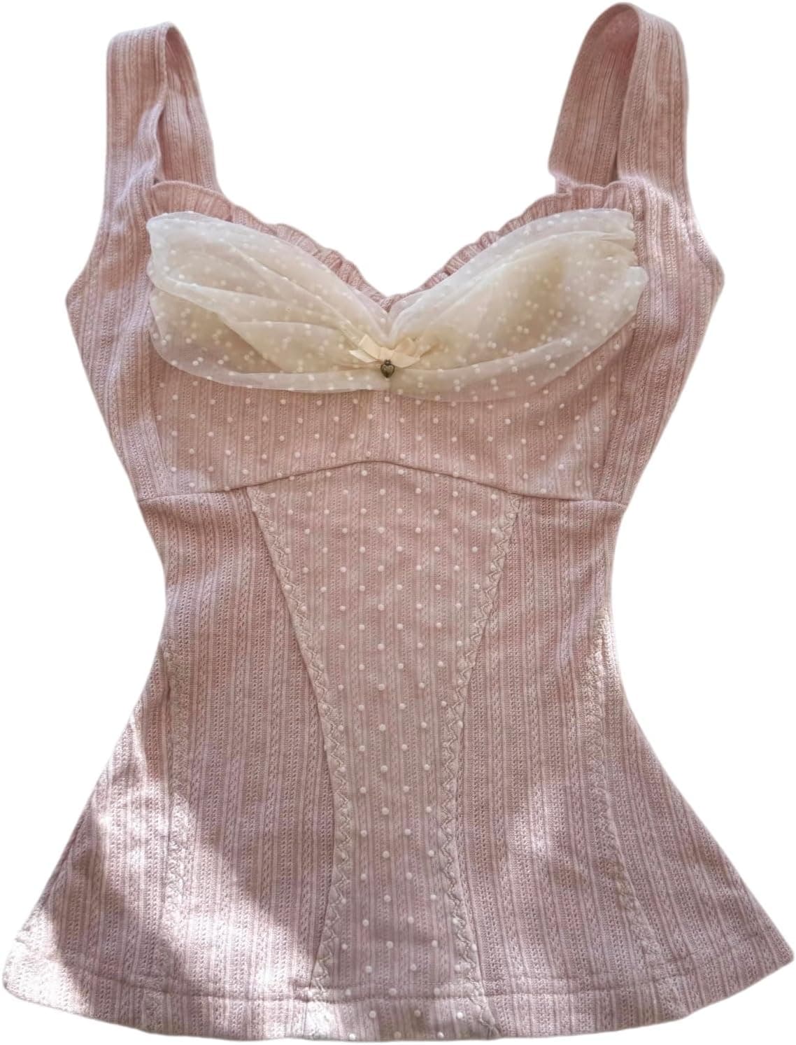 Tsultryofs Fairy Grunge Lace Trim Cami Tank Top - Image 1