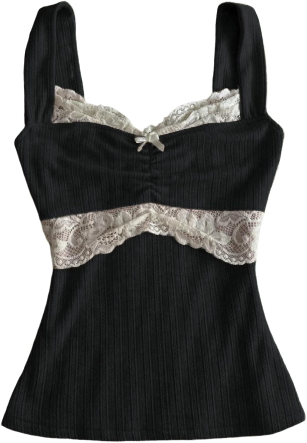 Tsultryofs Vintage Lace-Trim Fairy Grunge Camisole - Image 1