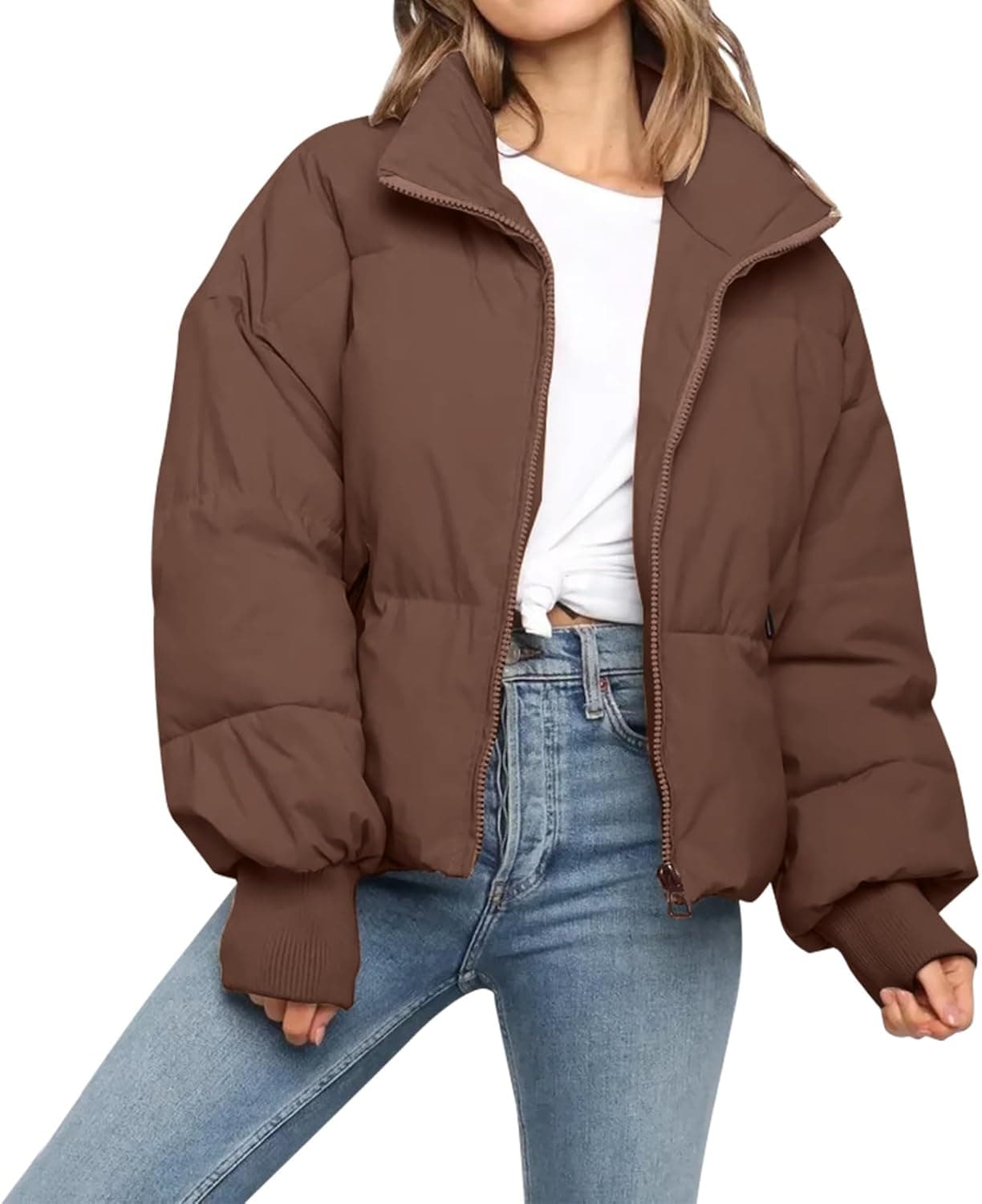 SXGYH Cropped Quilted Puffer Jacket - Winter Outerwear - Image 1