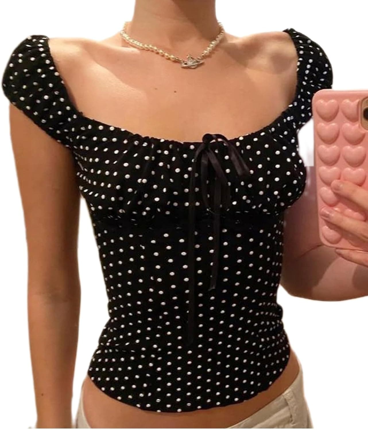 Tsultryofs Fairy Grunge Lace Trim Crop Top - Y2K Style - Image 1