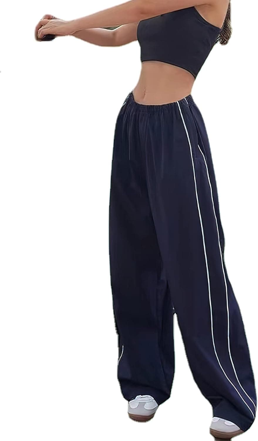 XPONNI Y2K Baggy Parachute Track Pants - Image 1